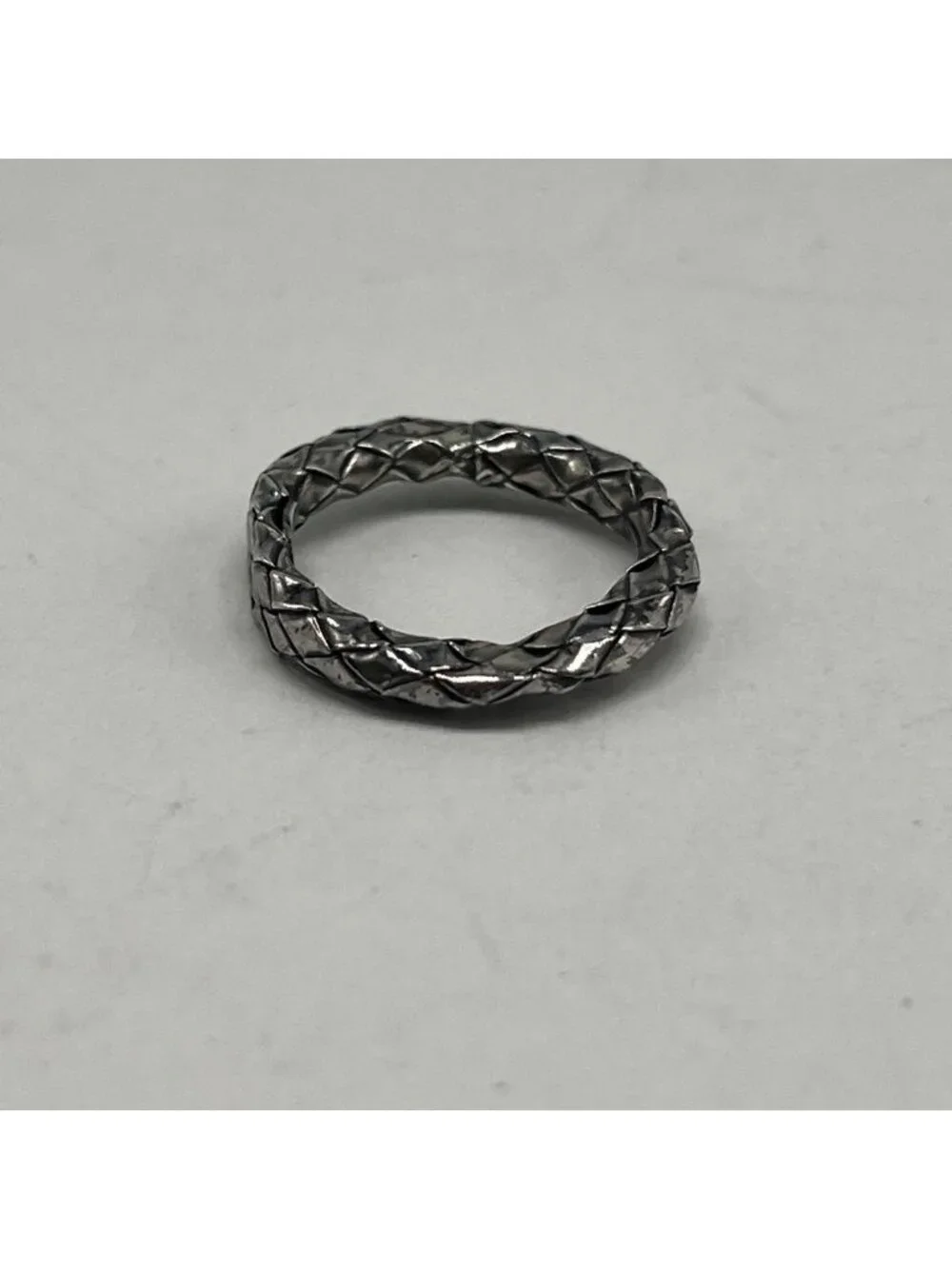 Bottega Veneta Intrecciato Ring Silver